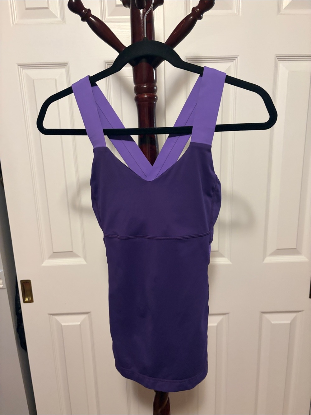 Lululemon Dark Purple Tank Top with Light Purple Straps
